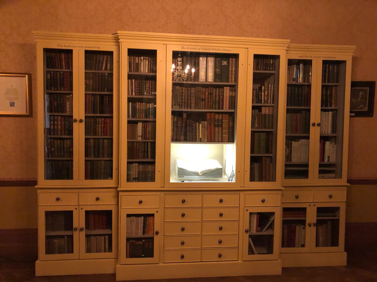 GilbertWhites's tweet photo. Looking forward to joining in the fun with @ChawtonHouse's #Lockdownphotochallenge 
How is this for a #shelfie? Even more impressive when you realise there is only one book one this bookcase! https://t.co/S0aRR0PhV8