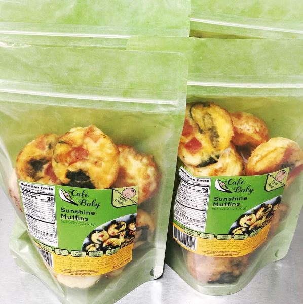 #behindthescenes Sunshine Muffins on their way to being packaged.
Eggs, spinach, cheese, milk and tomato all in one little toddler-sized muffin! 🌞🥚🍅🧀