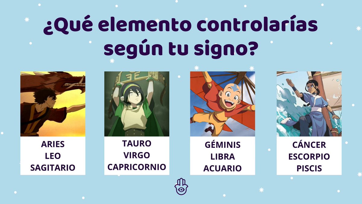 pitonisa_z's tweet image. ¿Qué elemento controlarías según tu signo?

Fuego: Eres perspicaz, audaz y poderoso.
Tierra: Eres sensato, perseverante y firme.
Aire:  Eres sabio, reflexivo y espiritual.
Agua: Eres tranquilo, sereno y flexible.

#GCV2020 #Lapitonisacinéfila
