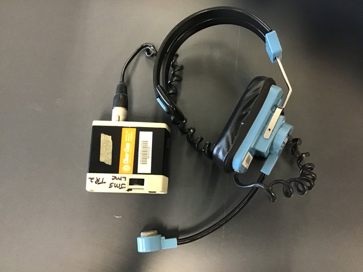 JHS_Library1's tweet image. It&apos;s time for another Throwback Thursday! Who wants to trade your earbuds for this bad boy?? Headphone and microphone all in one! And what a stylish color!