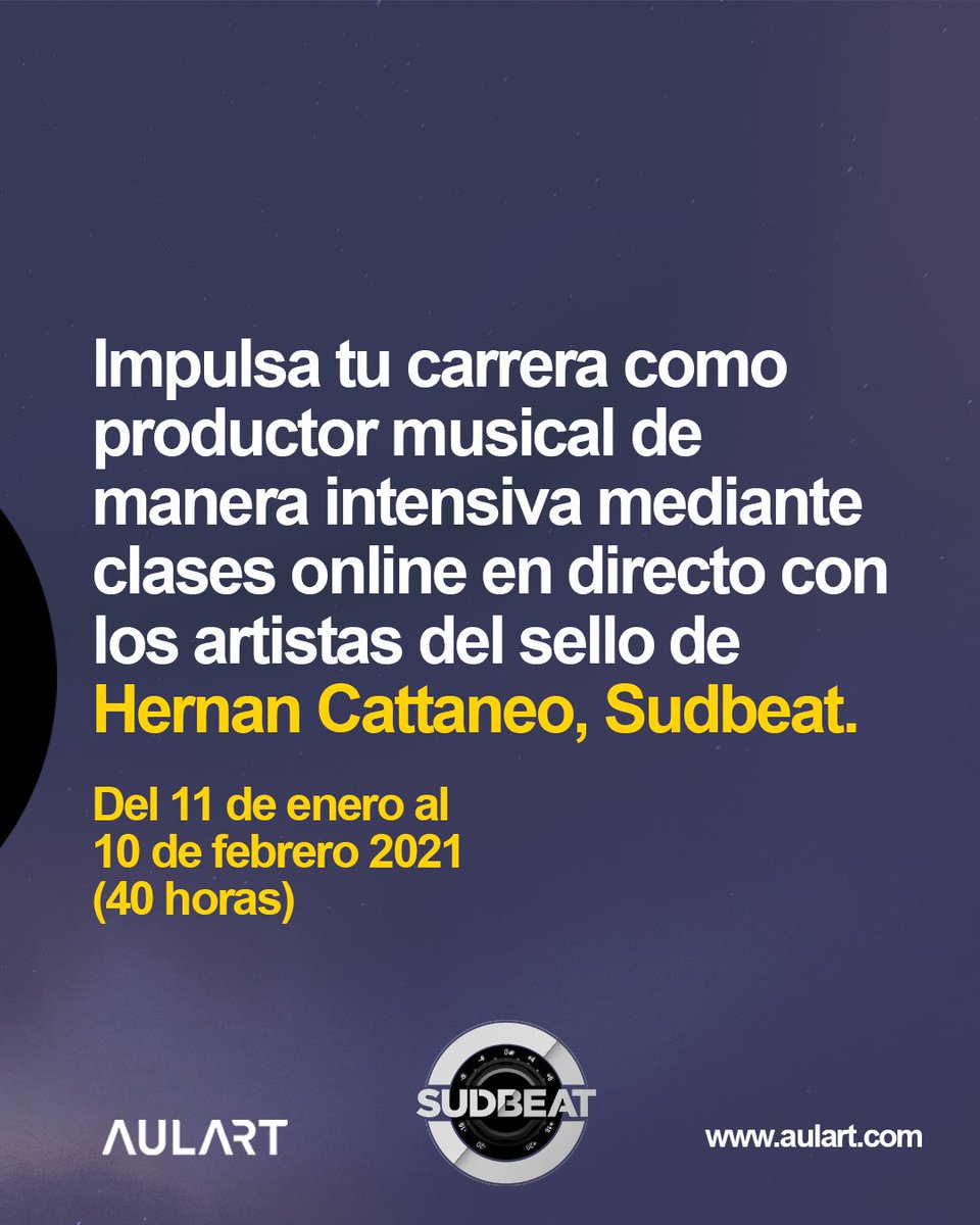 sudbeat's tweet photo. Nos unimos con la escuela Aulart para crear Bootcamp, un mes de clases intensivas online donde podrás aprender técnicas de producción y saber todo sobre la filosofia  y gestión del label! 

Toda la info en: https://t.co/9klLIANK1P https://t.co/ek1Lt6DI3h
