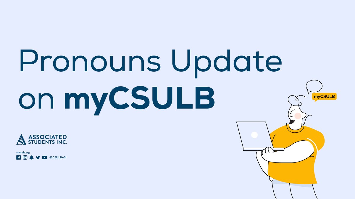 One of the great things about <a href="/CSULB/">Cal State Long Beach</a> is its acceptance and understanding of the diverse student body. Want to learn how to choose your preferred pronouns on MyCSULB? Click the link in for a quick how-to tutorial 🔗 bitly.com/3g2jz6n