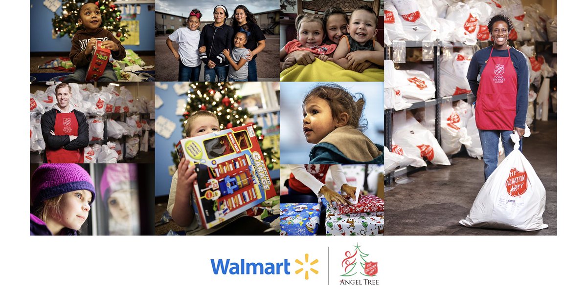 TsaGastonia's tweet photo. The Salvation Army has partnered with @Walmart to help local families for 40+ years. The need in 2020 is
greater than ever, and so is our partnership. Give to The Salvation Army Angel Tree in-person at most
Walmart Stores or online at 
https://t.co/nCRHwtx1zV https://t.co/qy7tqlRmW6