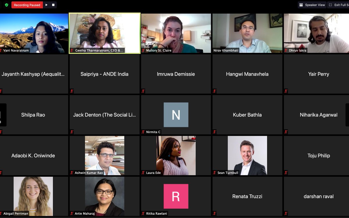AequalitasCP's tweet photo. Thanks to all the participants for their energy during our #ANDEMetrics session! 66% of respondents (#entrepreneurs + #investors) indicated that their organisations need to improve the use of #data to better represent their #impact.
Kudos to: @AspenANDE @ANDEIndia @SankalpForum https://t.co/LeZ58i9Dzv