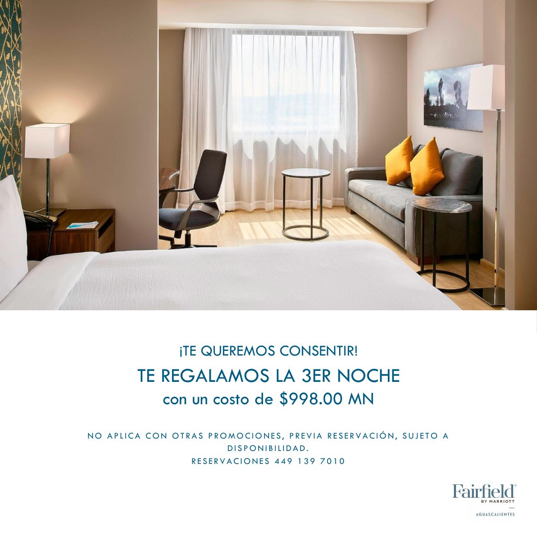 meridiampark's tweet photo. ¡Conoce los paquetes que Fairfield by Marriott tiene para tí en Meridiam Park y disfruta!

Información y reservas al 449 273 0071 https://t.co/DznKOTXmGz