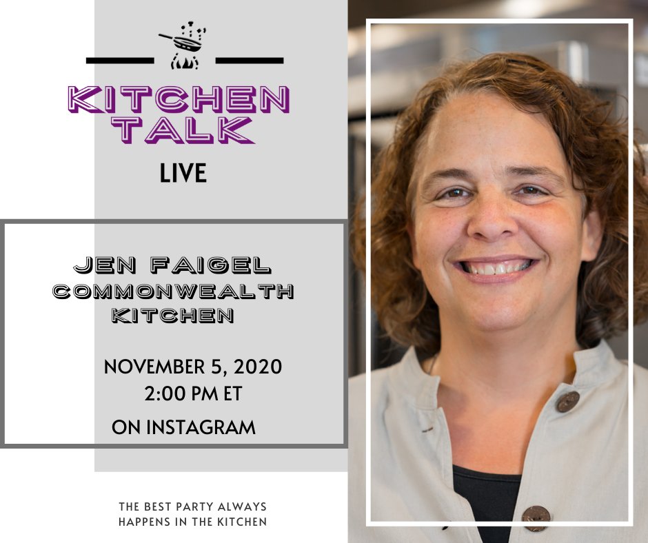 chefsadvocate's tweet photo. We're going LIVE! today at 2:00 PM ET! Join us as we welcome Jen Faigel of #commonwealthkitchen in #Boston to learn about the work they're doing in Boston with #foodentrepreneurs! 

#kitchentalk
#thechefsadvocate
#thursdaytalks https://t.co/qCieXZO3oz