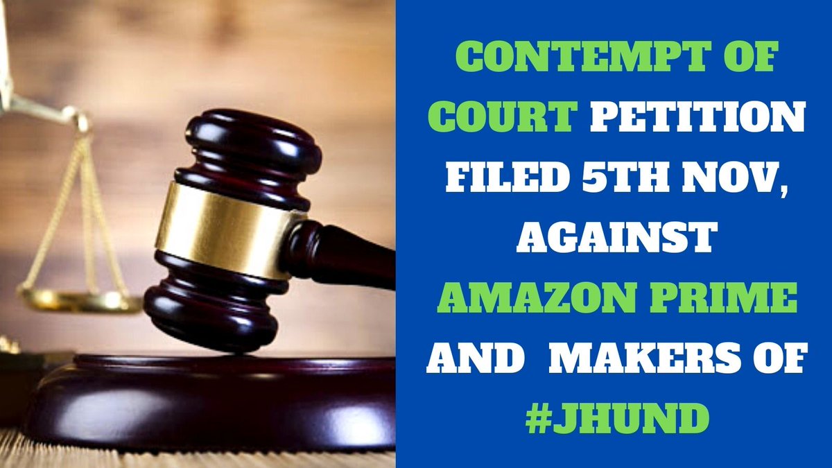 Today We filed contempt of court petition in XV ADJ suit against <a href="/PrimeVideoIN/">prime video IN</a> <a href="/amazonIN/">Amazon India</a> @primevideo and makers of #jhund as the web sources reveal that #amazonprime entered into agreement with makers of #jhund  #AmitabhBachchan <a href="/AmitAgarwal/">Amit Agarwal</a>  #contempt