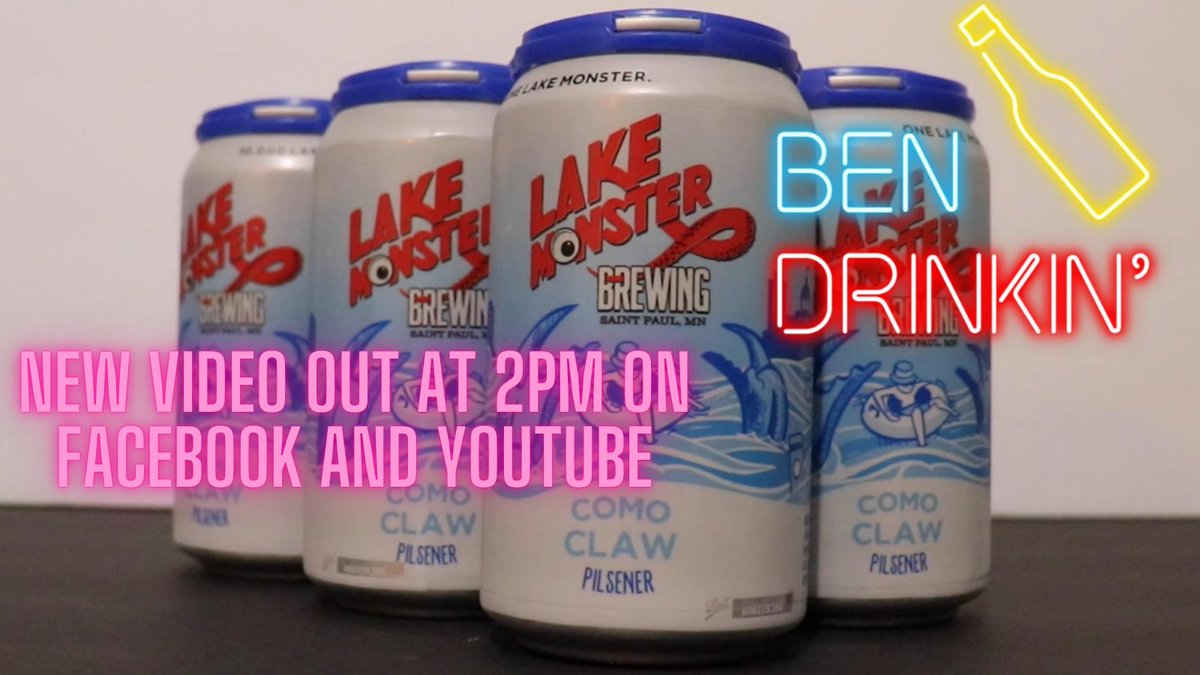 BenDrinkin6's tweet photo. Ready for the video out today? @LakeMonsterBrew #ComoClaw on #BenDrinkin
2pm Central!
YouTube: https://t.co/EoAabCVqyc
IGTV: https://t.co/YpQjduUYhs
Facebook: https://t.co/DHmEV3LLUB

#craftbeer #craftbeerlover #craftbeerlife #craftbeernotcrapbeer #craftbeerlove #CraftBeerOnly https://t.co/lavFMbEUue