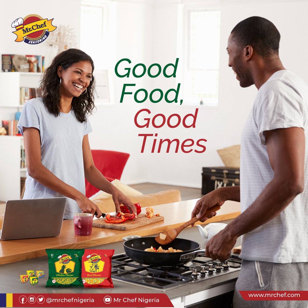 MrChefNigeria's tweet photo. Happiness is….creating delightful memories in the kitchen, with Mr. Chef!
Tell us, which Mr Chef products are currently in your kitchen?
.
#MrChef #Seasoning #Spices #NovemberToRemeber #NaijaFoodie https://t.co/GnJsZJFpdM