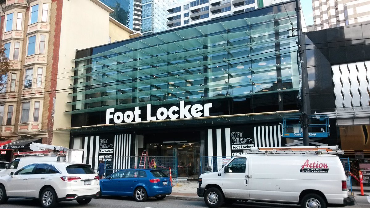 Making a statement on Robson. <a href="/footlocker/">Foot Locker</a> opens this month #retail