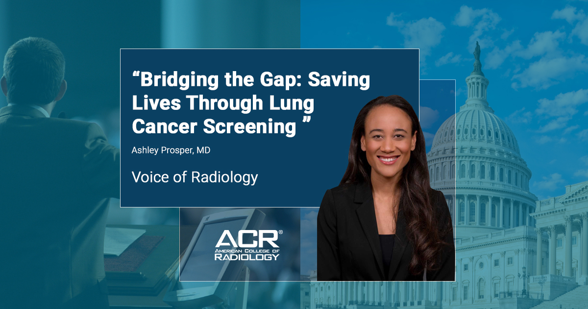 As we continue to recognize #LungCancer Awareness Month, @ashleyeprosper advocates for expanding access to and utilization of lung cancer screening. 💭 Find out how you can take action in the latest #VoiceofRadiology blog 👇 bit.ly/2IbwvuL