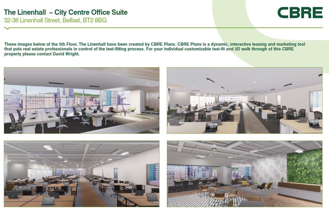 CBRE NI (@cbre_ni) on Twitter photo To Let - 5th floor, The Linenhall, Linenhall Street - Grade A office situated in the Linen Quarter. To organise a physical or virtual tour contact us on 02890438555 To Let - 5th floor, The Linenhall, Linenhall Street - Grade A office situated in the Linen Quarter. To organise a physical or virtual tour contact us on 02890438555