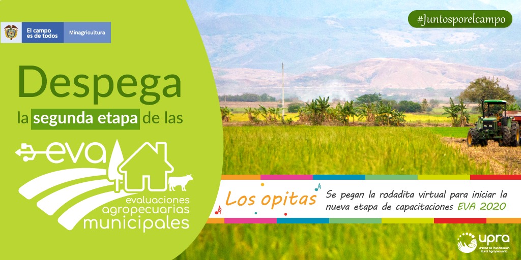 UPRAColombia's tweet photo. 🤩 #Hoy iniciamos la segunda etapa de capacitaciones de las Evaluaciones Agropecuarias Municipales #EVA 2020. Agradecemos a los diferentes delegados del #Huilla la participación a esta jornada virtual. #EvaInfoDelAgro @HuilaGob #JuntosPorElCampo https://t.co/JmMSbz4gcb