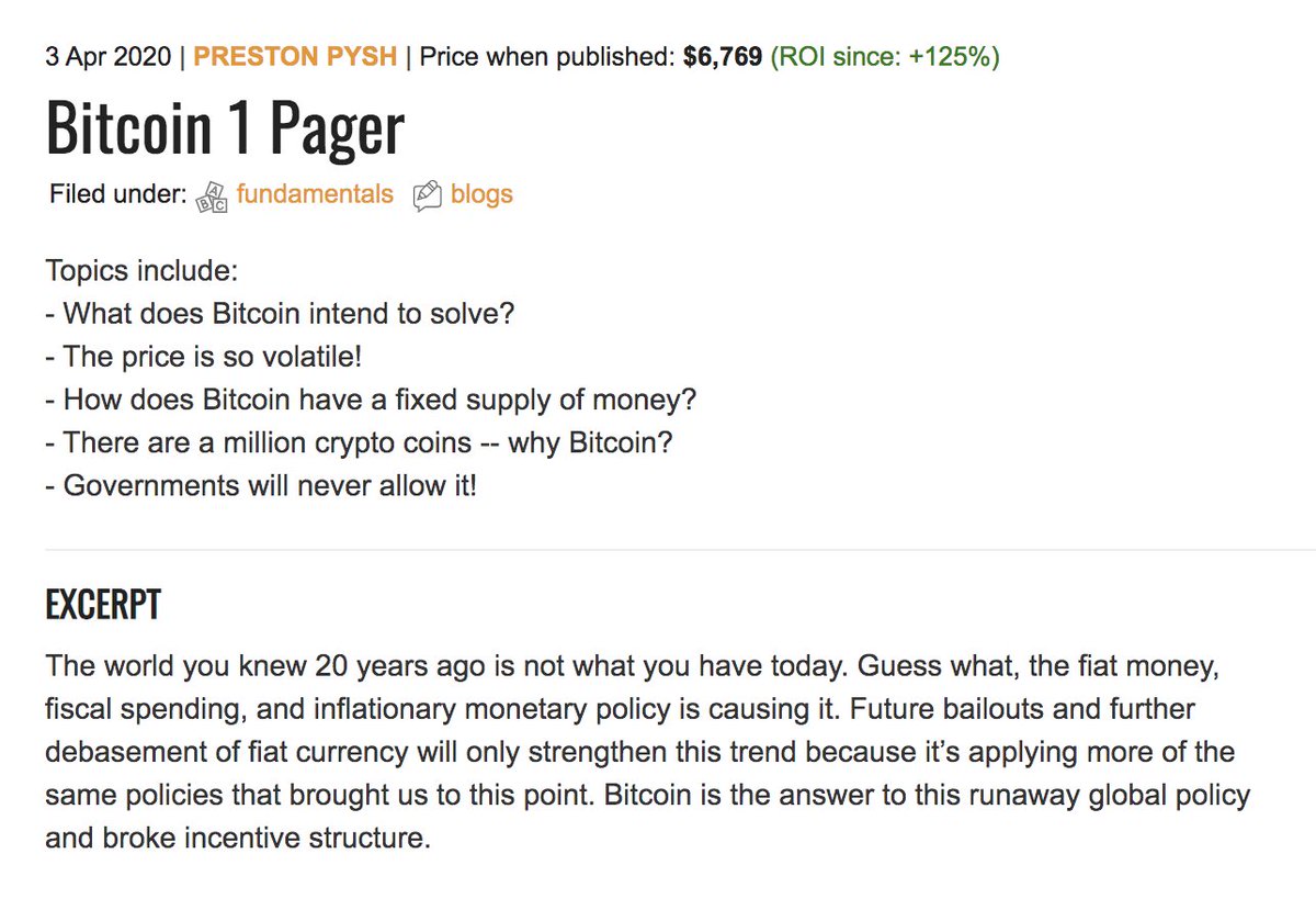 5/ The give me the tl;dr cousin: @PrestonPysh breaks down bitcoin's investment case in one page for those less patient for your philosophical waxings and who just want to watch the damn football game already. https://casebitcoin.com/bitcoin-1-pager 