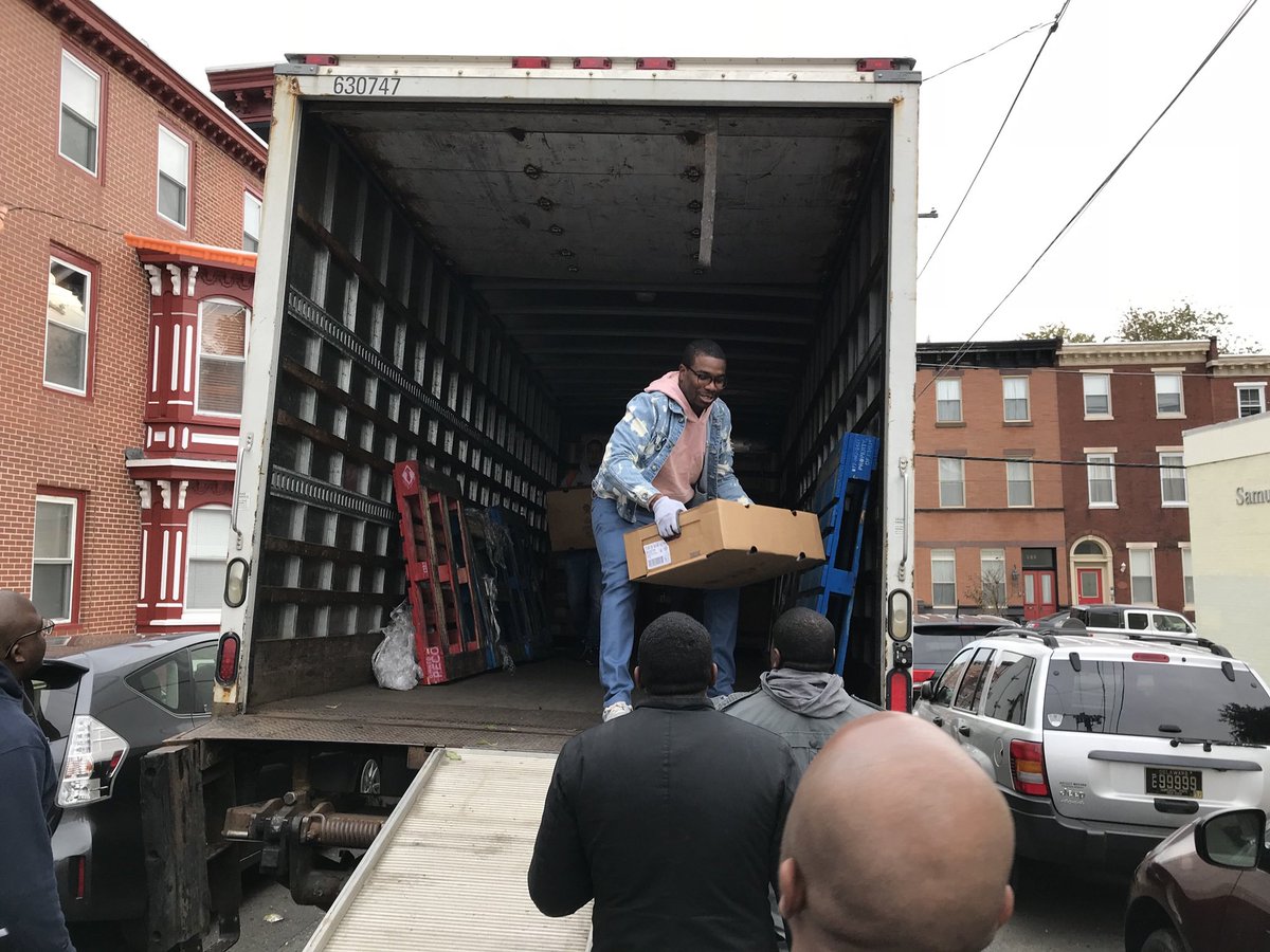 Today’s #TBThursday is dedicated to past president <a href="/KHJ_Esq/">Philly’s Original Harden</a>, making quick work of emptying the truck at our 2015 Turkey Drive!