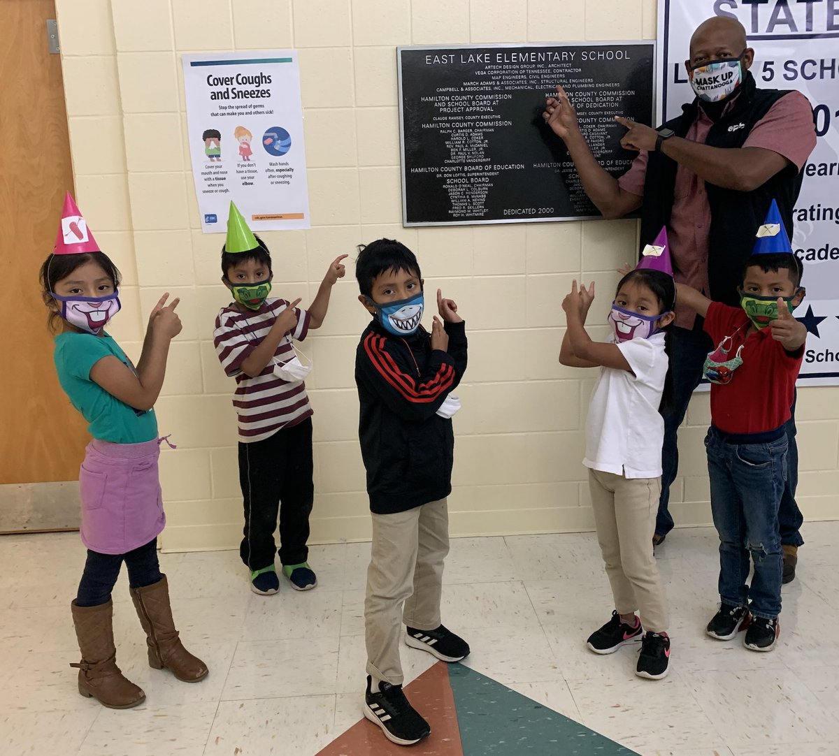 Thank you <a href="/EPB_Chattanooga/">EPB</a> for all the ways you are supporting as <a href="/EastLakeES/">East Lake Elementary</a>! From connecting 100s of students to reliable WiFi to your donation of 500 CUTE, reusable face masks! Thanks for helping to meet the needs of our community! We are so grateful!
