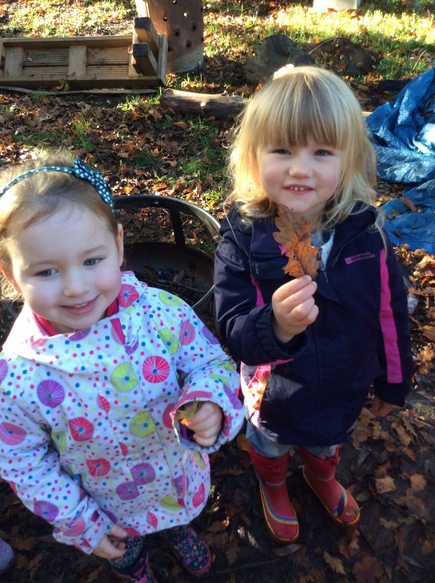EyfsLakeside's tweet photo. What a fun day we had in forest school this morning! The children went on a leaf hunt and compared the different leaves they found. https://t.co/uG2PYcPRt8