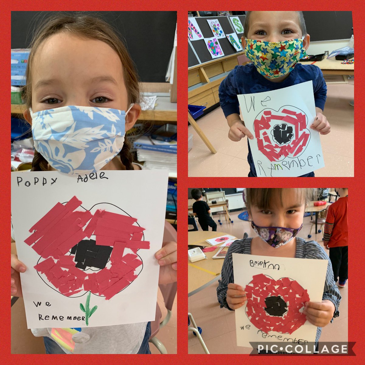 ms_neumann's tweet photo. In honour #RemembranceDay coming up, we have been learning about the importance of this day &amp; why we wear poppies. @MoosoneePSnews @DVellaClass #fulldaykindergarten #onted #kindergarten https://t.co/een56tjEMM
