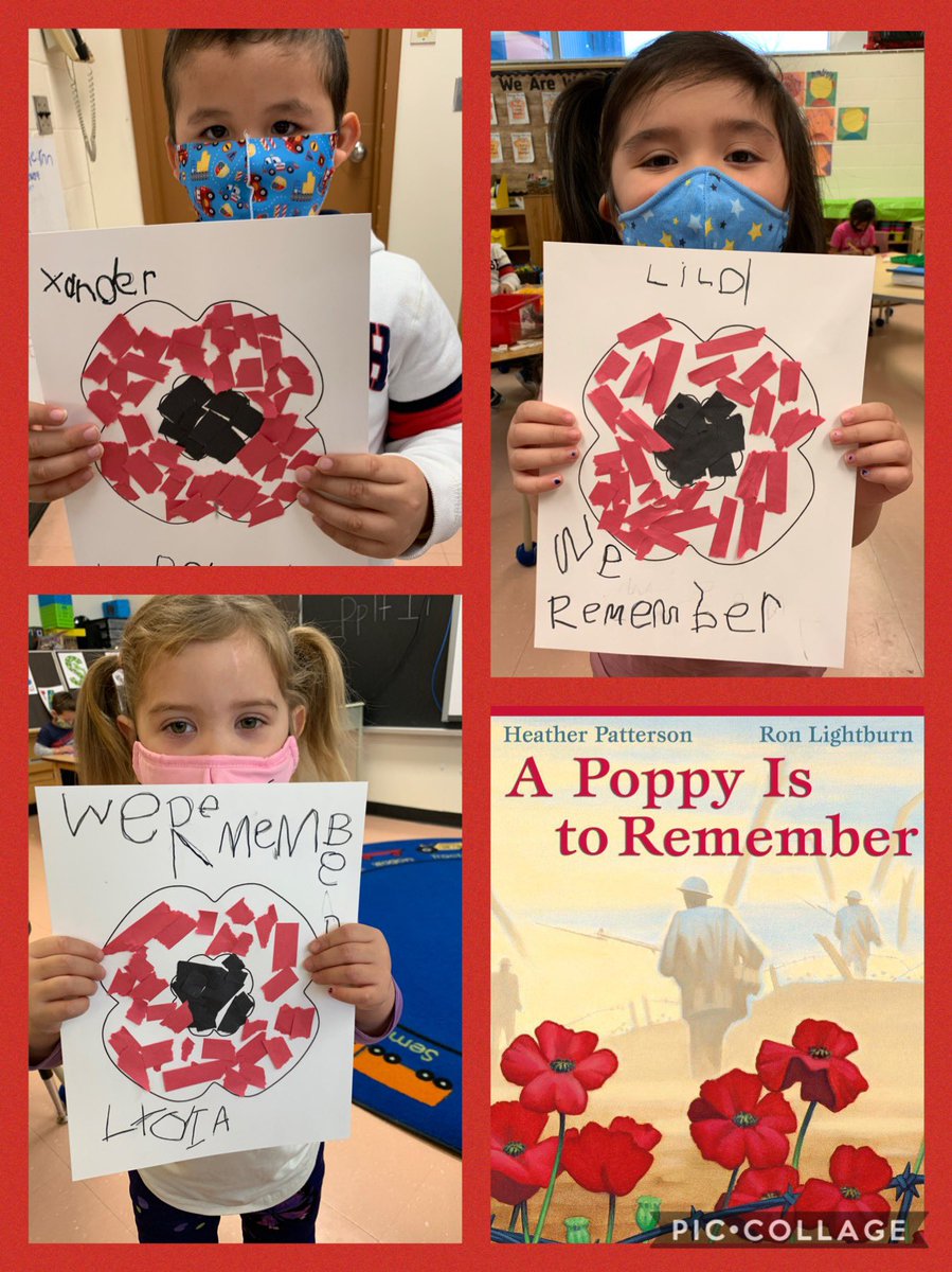 ms_neumann's tweet photo. In honour #RemembranceDay coming up, we have been learning about the importance of this day &amp; why we wear poppies. @MoosoneePSnews @DVellaClass #fulldaykindergarten #onted #kindergarten https://t.co/een56tjEMM