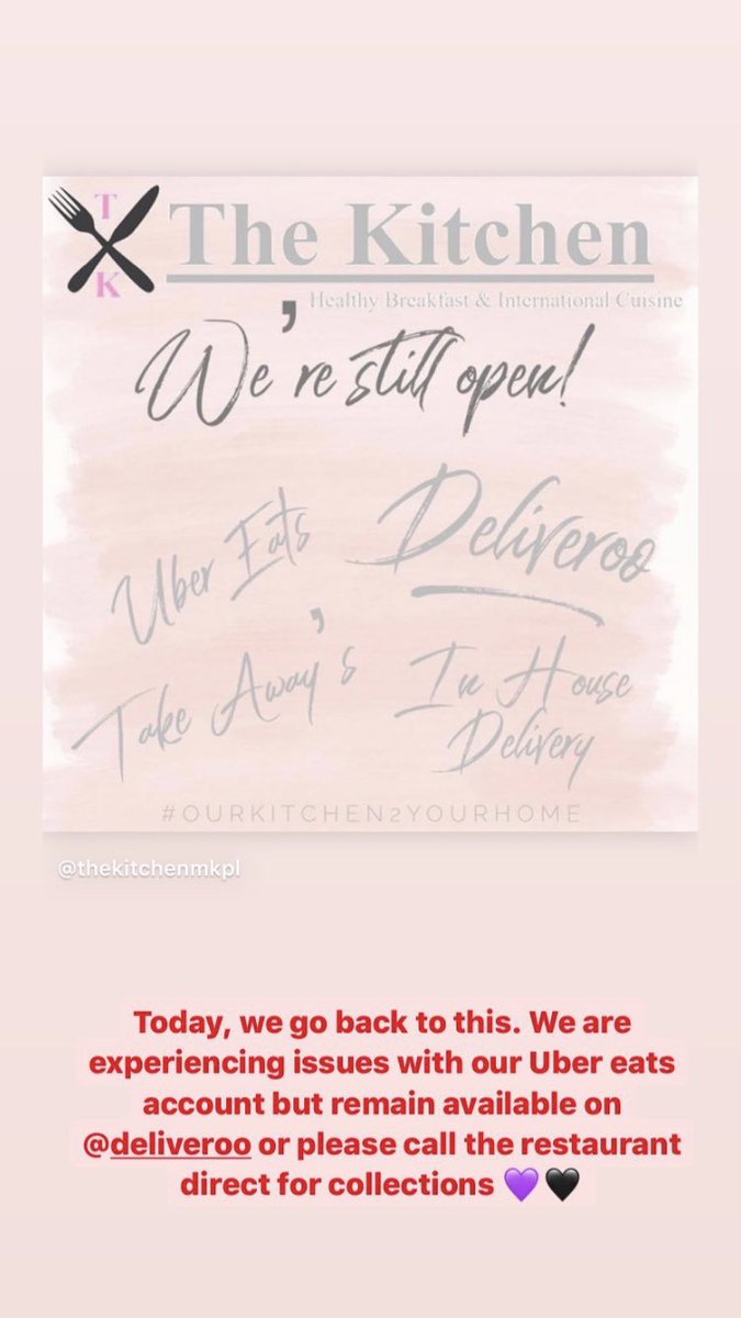 Were still open for takeaways! 💜🖤