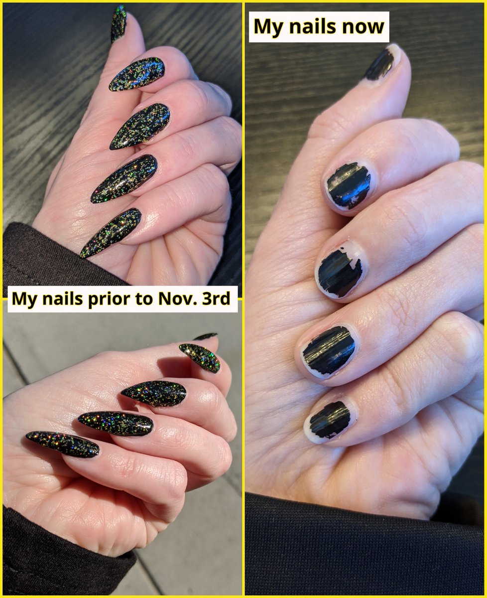 CinfullyUnique's tweet photo. Hi, my name is Cin and I am an anxiety picker!

Sorry @nailogical I once had so much real-estate to show off your beautiful @holotaco and now... my nubs aren't even worthy of just a layer of One Coat Black. https://t.co/UR1DqTr3KF