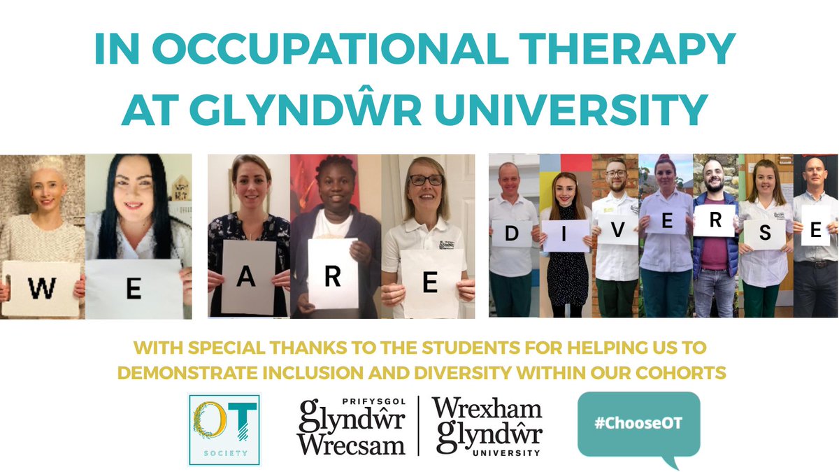 As student occupational therapists we are committed to change and improving  diversity, equality and inclusion for our profession and in sharing this image we hope to inspire a diverse workforce. 
#ChooseOT #OTweek2020 #RCOT #diversity #wearediverse