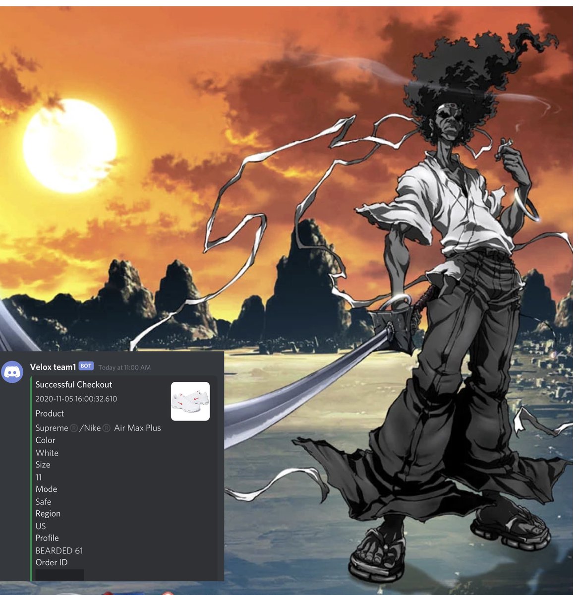First time using @velox wasn’t even focused started and left to my server came back to a checkout 🐐 <a href="/sneakygmails/">Sneaky One Clicks</a> one click from dusk till <a href="/DawnedGG/">Dawn</a> the fam always coming through with love and the fckn sauce all day every day! Click Clack another  one in the in  <a href="/ChamberSuccess/">The Chamber</a>
