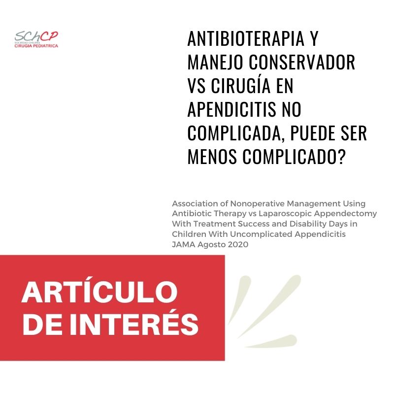 Schcp's tweet photo. Manejo conservador 💊 de apendicitis no complicada, ¿Factible 📋? ¿O riesgoso v/s manejo quirúrgico? 💉🔪
😱
Link al artículo completo 👉 https://t.co/HjVmtD6xG2
https://t.co/41496lCs1G
#SoMe4PedSurg #Schcp #ArtículoDeInterés 😎
#Appendicectomy #UncomplicatedAppendicitis https://t.co/L9aYoCwgFu