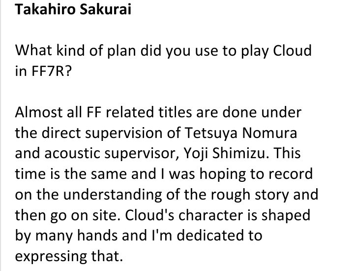 Takahiro Sakurai's VA interview incoming. There's 16 questions overall. I know a couple have been done elsewhere so I'll leave them out.