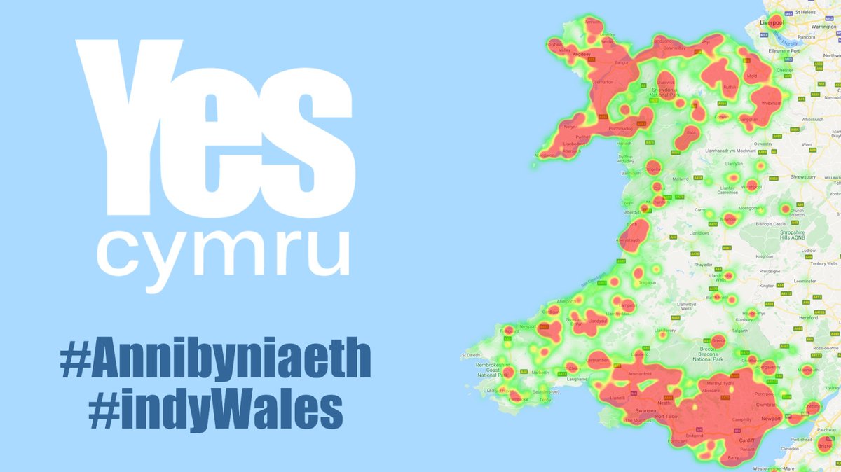 YesCymru's tweet photo. This is a heatmap of where in Wales 13,500 YesCymru members live. 

Ma' fe mor biwtiffwl! 😍

Now, let's get to 14,000 before midnight.
👉 https://t.co/1BOjMHblMM

#indyWales 🏴󠁧󠁢󠁷󠁬󠁳󠁿 #annibyniaeth https://t.co/gTzJCVcVkE
