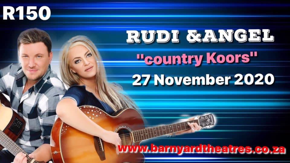 RudiClaase's tweet photo. Rudi Claase en Angel de Lange bring hulle voetstamp lekker “Country Koors” vertoning weer terug Barnyard Silverstar Casino toe .
Kliek onder op die skakel en koop kry vandag nog jou kaartjie:

https://t.co/DZtJAAMwQB https://t.co/R67o5jLay3