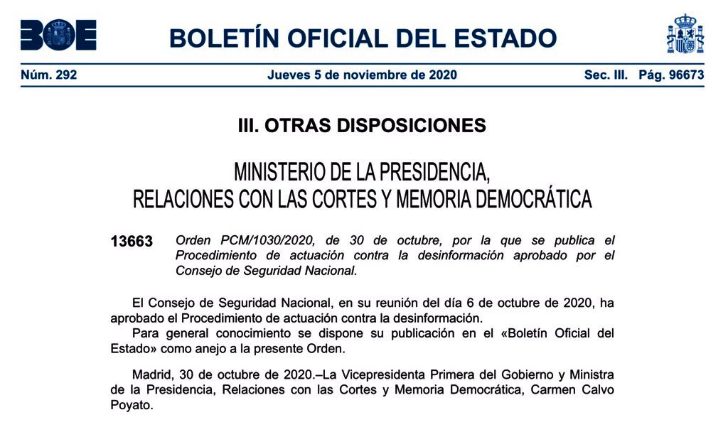 pablocasado_'s tweet photo. Sánchez saca una orden para vigilar medios y perseguir lo que su gabinete considere desinformación.
Atacaban a la prensa crítica, señalaban periodistas y ahora crean un orwelliano Ministerio de la Verdad
Pedimos explicaciones en las Cortes y si no rectifican recurriremos a Europa https://t.co/9S2tPPXjmx