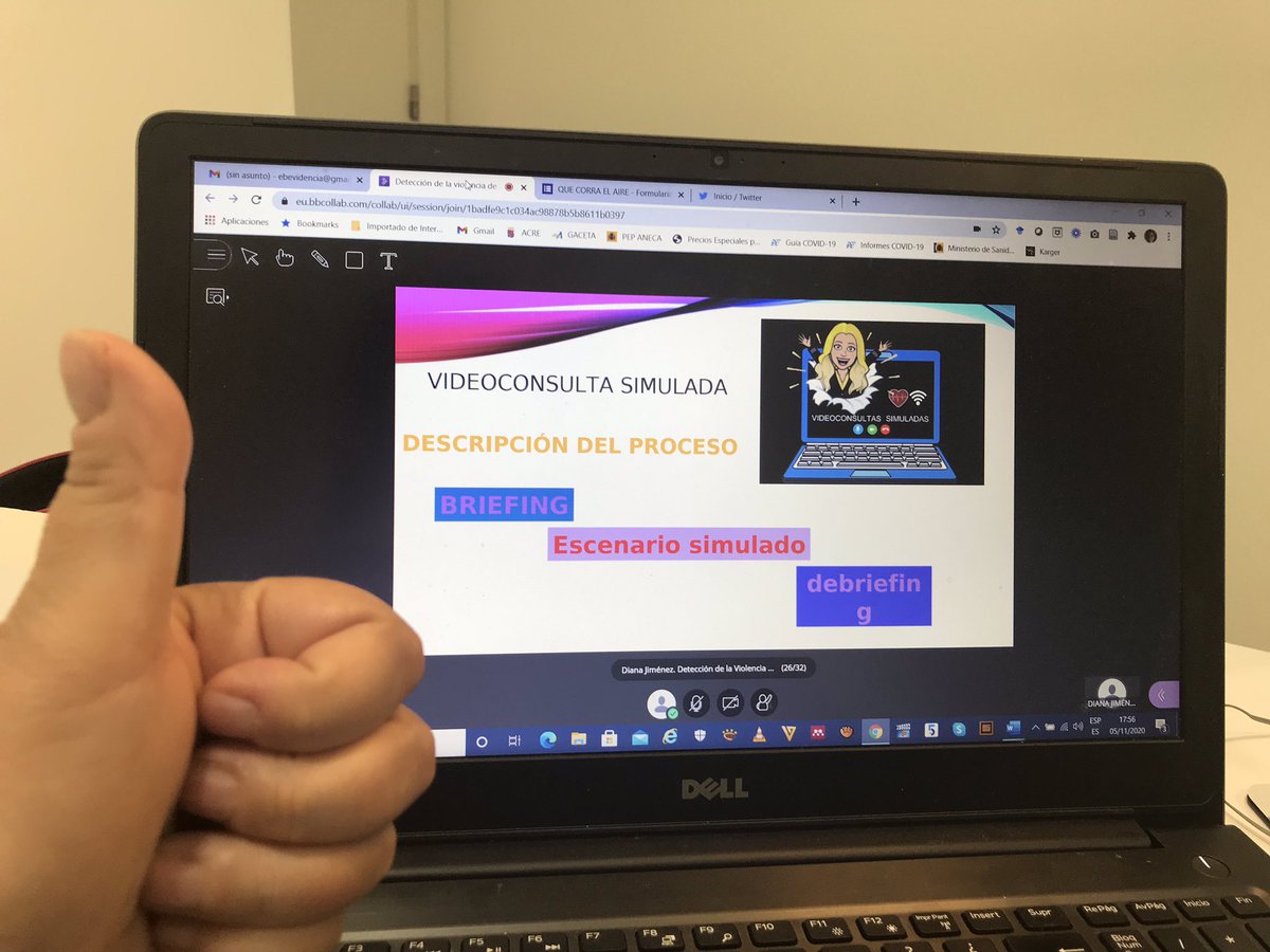 Ebevidencia's tweet photo. En unos minutos comenzamos una videoconsulta simulada organizada por @DianaJimenezPhD. Formación pionera de la @ualmeria https://t.co/qfYOlB5jLk https://t.co/Sh2R0JPDEk