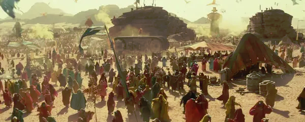 This would expand in RoS with the celebration in the desert that only takes place once every 42 years (the exact time since A New hope when it released), and then there is the massive everything fleet at the end. These felt forced as hell. 5/12