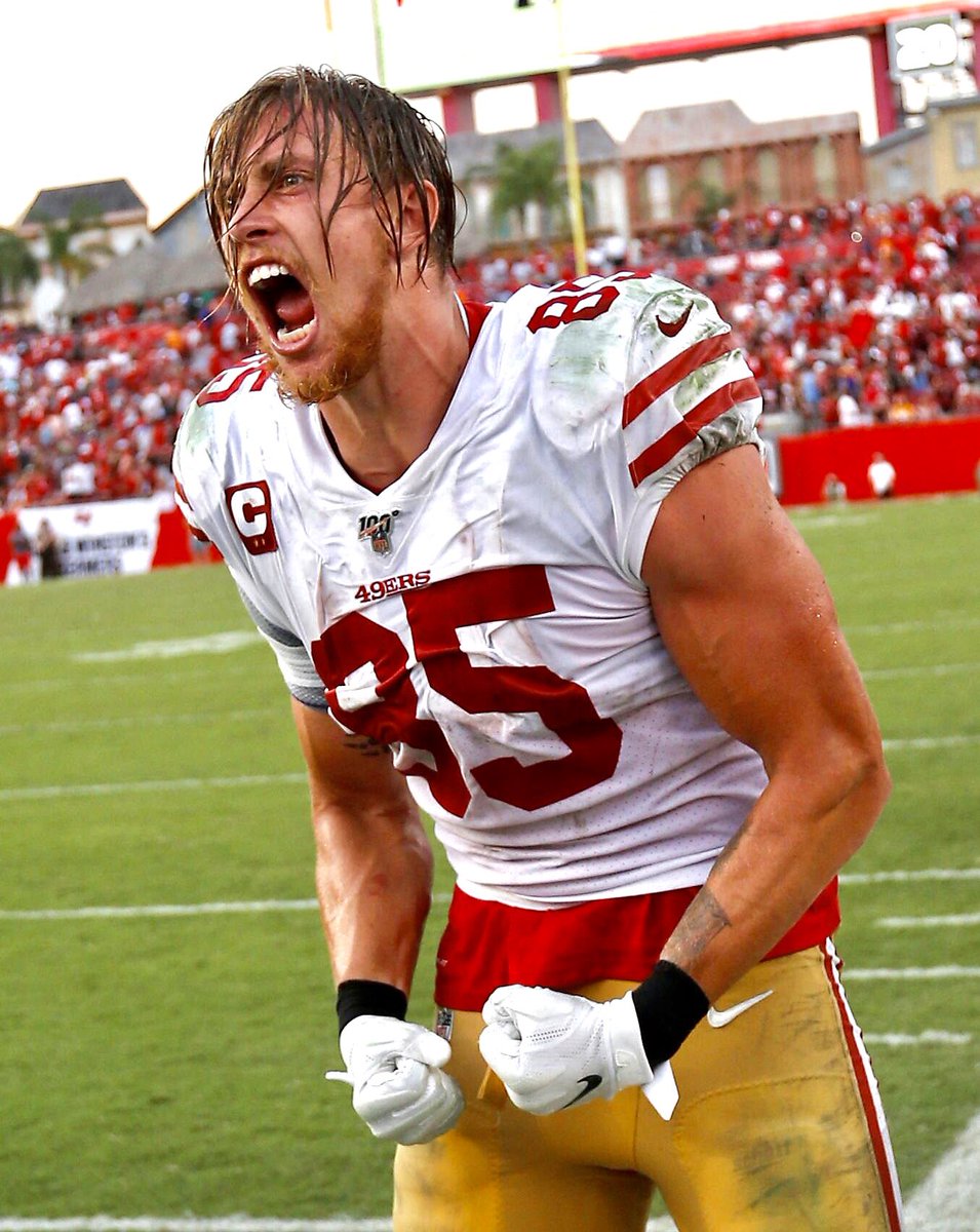 // Thread \\\\ George Kittle: DynoTE1 or Injury-Riddled Trade Bait?It’s no mystery that George Kittle is:1. An absolute beast2. Fearless on the field3. Violent as a player4. Struggling with injuriesLet’s dive in to that #4 & see how much concern there is. @MyFantasyLeague