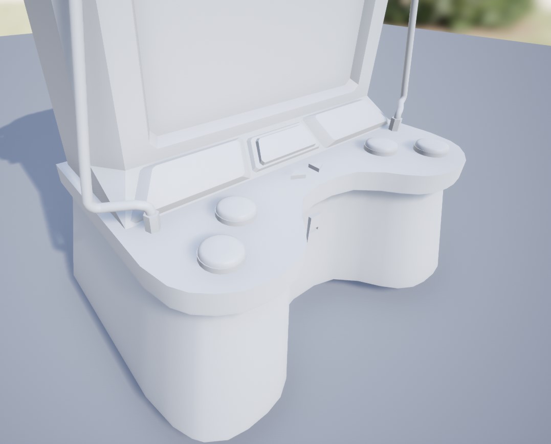 penguincucco's tweet photo. did the music machine in front of the arcade earlier this week! the headphones were a lil challenging to get the curvature right, but i'm really happy with how it turned out 😊#splatoon2 #arcademachine #inkopolissquare #3dmodelling https://t.co/bCD2YHLLuH