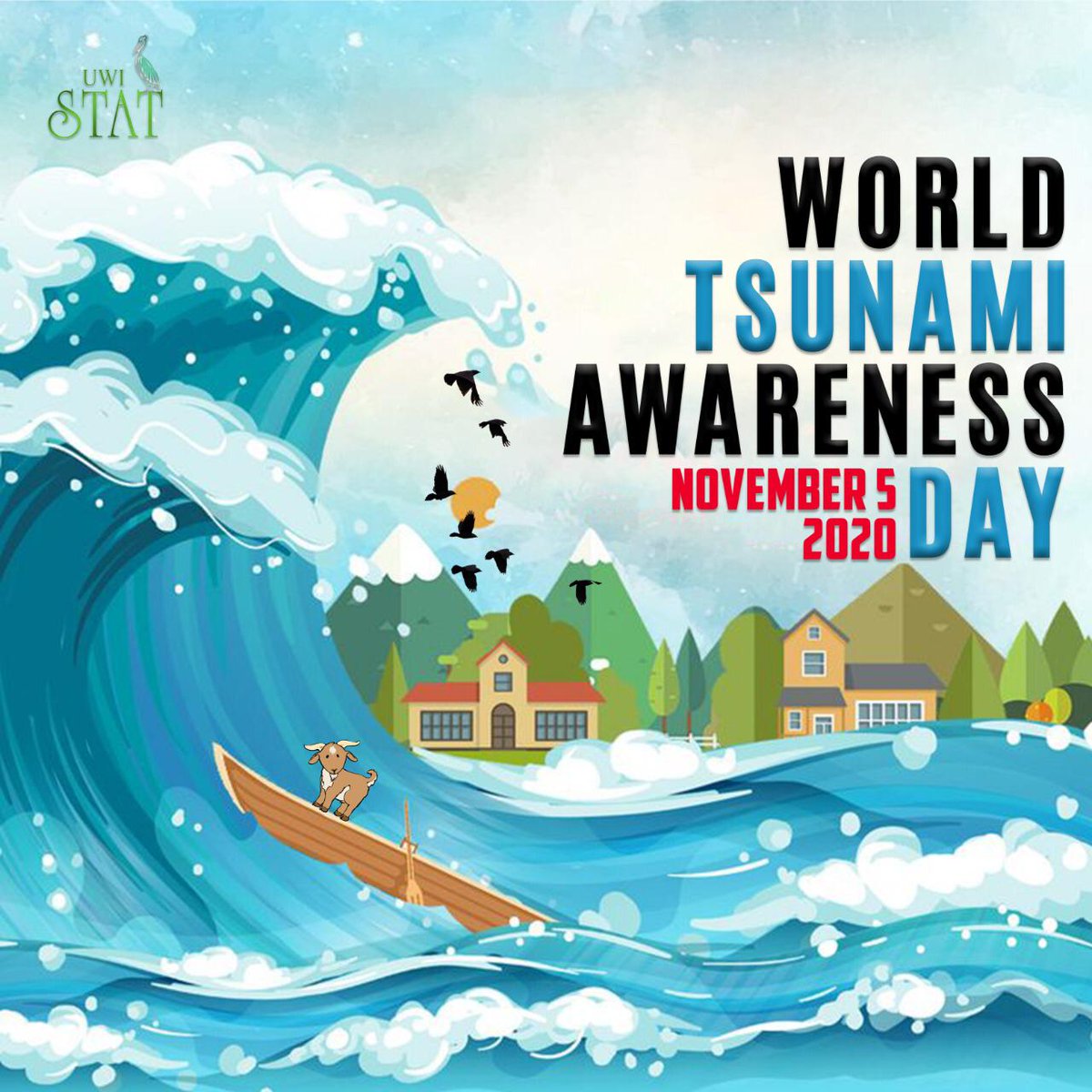 uwistat_mona's tweet photo. The UWI STAT Mona Corps recognizes World Tsunami Awareness Day ❗️
Often times after an earthquake in coastal areas, Caribbean states are put on Tsunami watch. https://t.co/7hUhFGxqws
