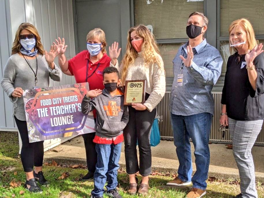 ABESCardinals's tweet photo. Congratulations to one of our amazing second grade teachers, Kristen Pope, for being selected as @b975knoxville Teacher of the Month! #DefiningOurFlying https://t.co/6KHM2yIj7s