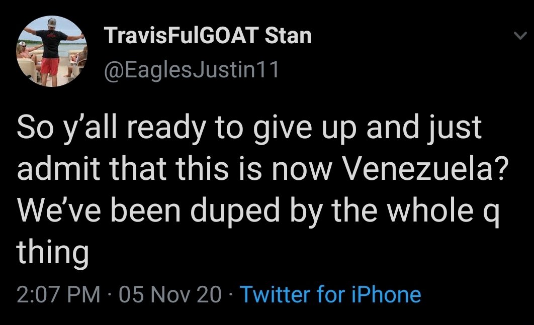 travis_view's tweet image. A QAnon follower has a crisis of faith.