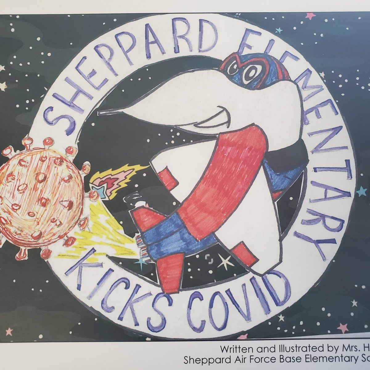 1mrshooper's tweet photo. #Student #Published #Authors share life with covid (wearing masks, less eating out, more family time, online teaching, school car parades, etc..) #sheppardjets #iamwfisd https://t.co/l8kYgyckDz