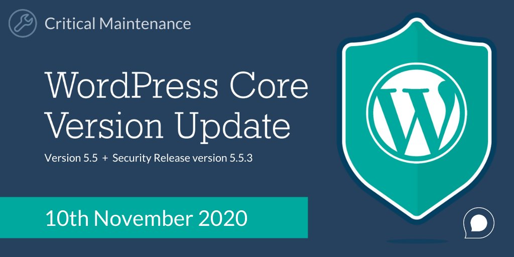 SiteBitesStudio's tweet photo. Starting on 10th November we'll be rolling out the latest security release 5.5.3 to update our hosted WordPress websites.

And you thought the US elections were exciting! https://t.co/K4y5BTqMnL
