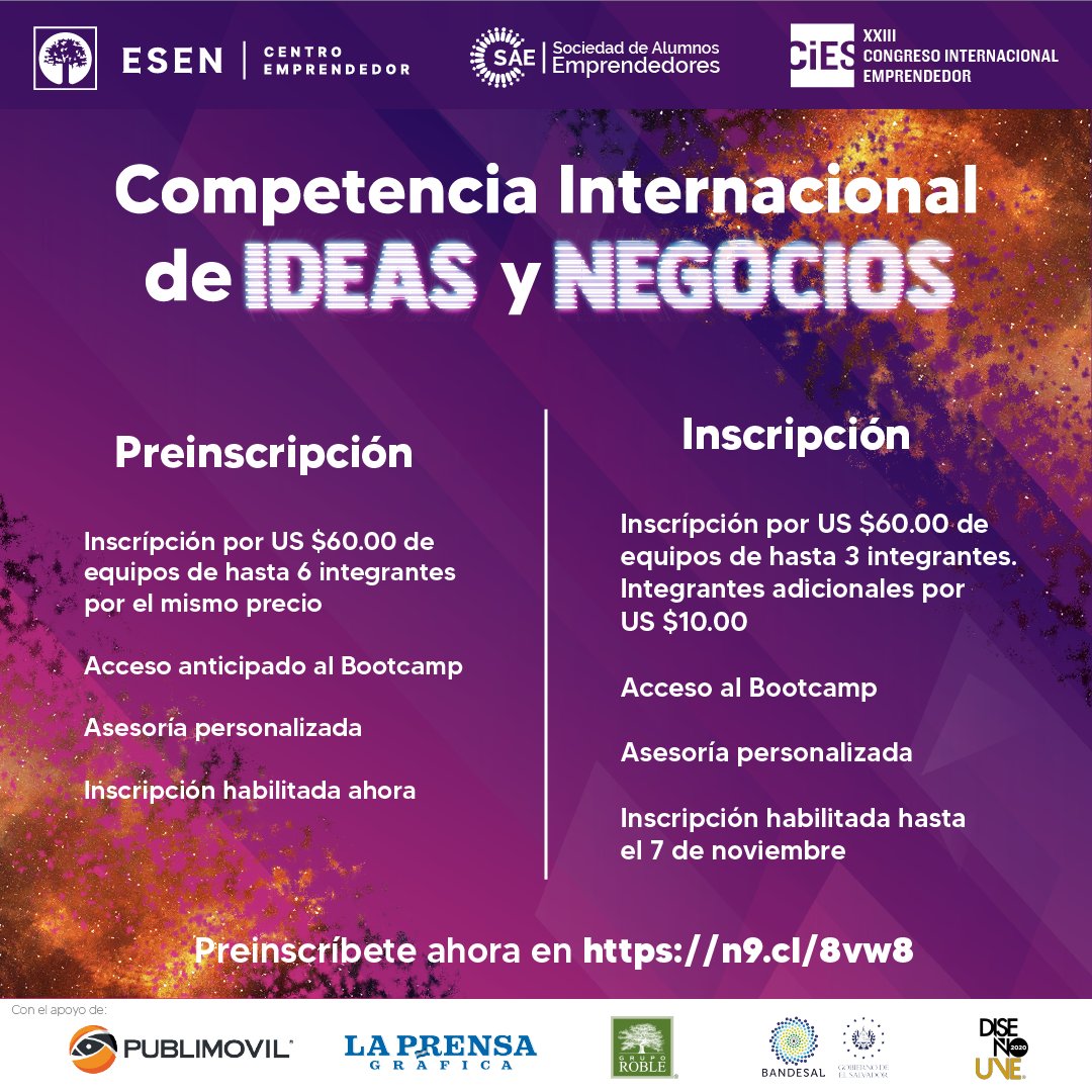 SAEESEN's tweet photo. Aprovecha la oportunidad de inscribirte ya en este gran evento. 
Formulario de preinscripción: https://t.co/AHvRt7wAGT

Acompáñanos y dale a tu emprendimiento la oportunidad que se merece. https://t.co/AKsPxMarhz