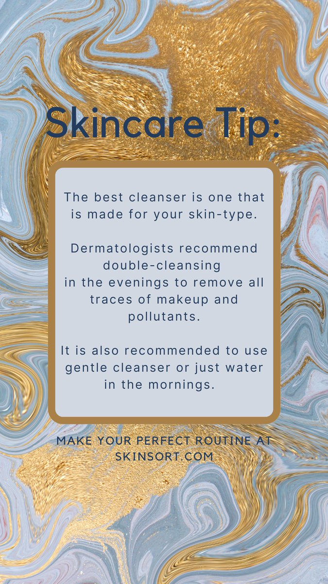 SkinSortHQ's tweet image. Skincare tip! Find your perfect cleanser at SkinSort.com! ✨