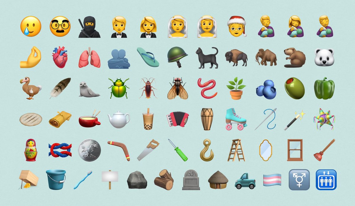 PopCrave's tweet photo. iOS 14.2 is available, and it has over 100 new emojis. 

Which one is your favorite? https://t.co/W0svNqKEpy