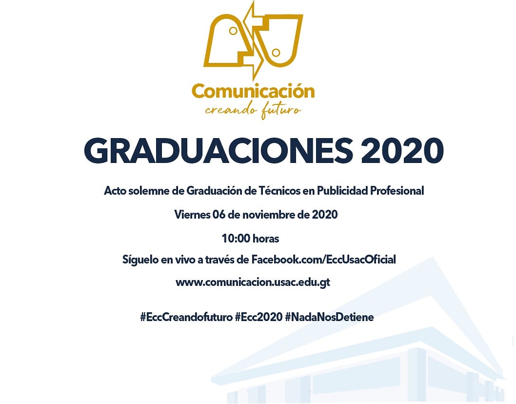 comunicaciongt's tweet photo. Graduaciones 2020 de EPS de publicidad #EccCreandoFuturo #Ecc2020 #NadaNosDetiene https://t.co/ihlwCj6qUd