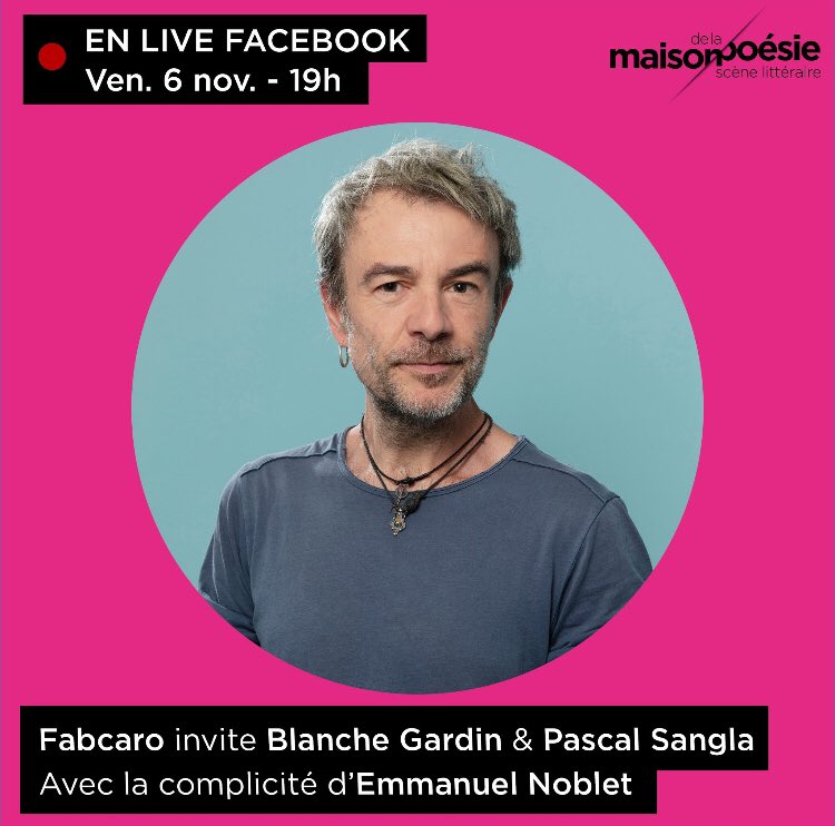 EmmanuelNoblet's tweet photo. Ça peut virer au n’importe quoi en direct mais si vous riez autant que nous en le préparant, ça devrait vous faire une bonne soirée... #blanchegardin #fabcaro #pascalsangla
RDV sur le FB ou YouTube
de la Maison de la Poésie https://t.co/cWYfK3dCCQ