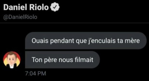 TakenSJ's tweet photo. Florilège des meilleurs DM de Daniel Riolo. https://t.co/leSCVZuPfN