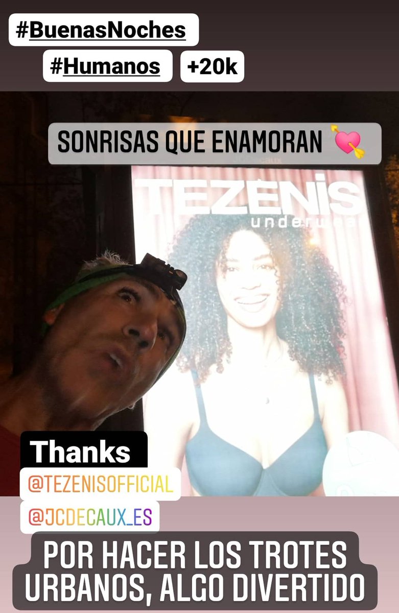 jlbasalo's tweet photo. 📣#BuenasNoches #Humanos +20k cumpliendo un #Late por 😴
▶️ #Sonrisas que #Enamoran
▶️ Gracias @tezenis & @JCDecaux_ES por hacer de los #Trotes #Urbanos algo divertido😜 https://t.co/UC4UPgwh17