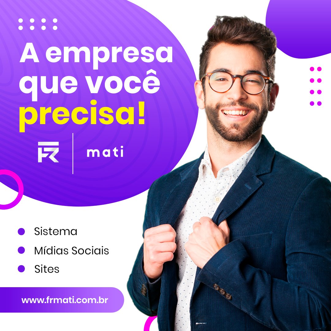 DigitalFabbri's tweet photo. A FR Mati Digital é a empresa que você precisa, amamos o que fazemos! 

Precisa de mídias sociais, sistemas ou sites? FR Mati Digital!

Entre em contato conosco pelo nosso site https://t.co/ngOLAmiA6d ou nos envie um WhatsApp 11 98984-5372. Esperamos por você!
⠀ https://t.co/yPHcNo52tz