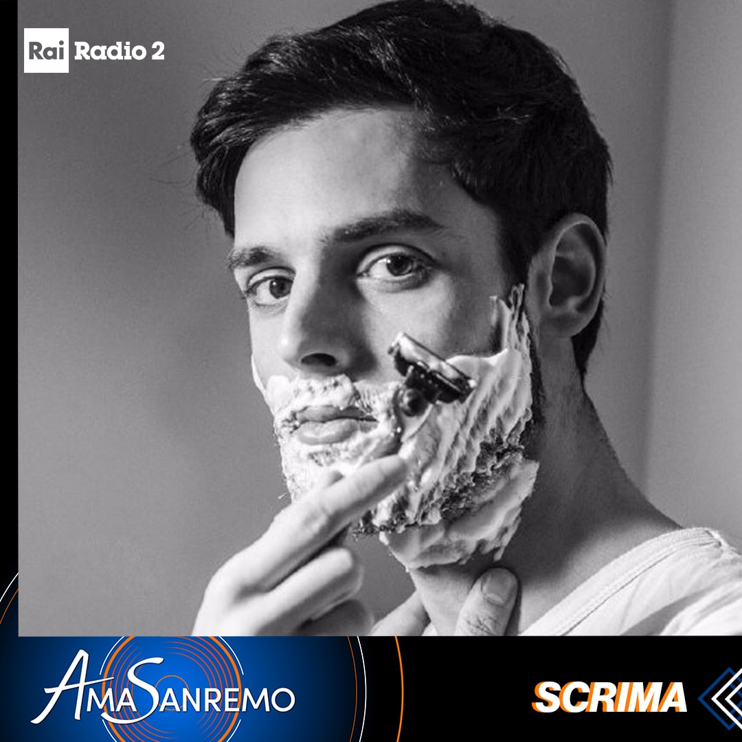 RaiRadio2's tweet photo. 🎵 Scusa
stasera non ho voglia di ballare
Ho un buco nello stomaco che è il mare 
E se ti viene da ridere
Puoi ridere🎵

👉🏻 Scrima (Federico Scrima), cantautore indie pop di Roma “Giardinetti”.
Sul palco di #AmaSanremo con “#SeRidi”

Ora su #Radio2, @RaiUno e @RaiPlay 📻 📺 🖥 https://t.co/RyiyTdhwe4